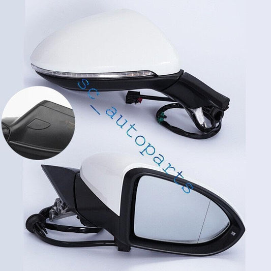 ya 14 9.20 zhengce Side Mirror 2015-2020 for VW for Golf 7 White Right Heated 6 Wire-1