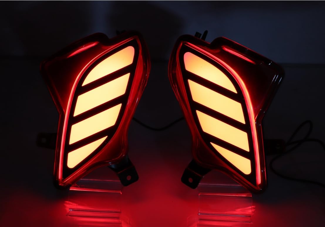 ya 10 9.16 zhengce for Toyota Highlander 2020-23 Pair LED Rear Fog Light Tail Bumper brake Lam