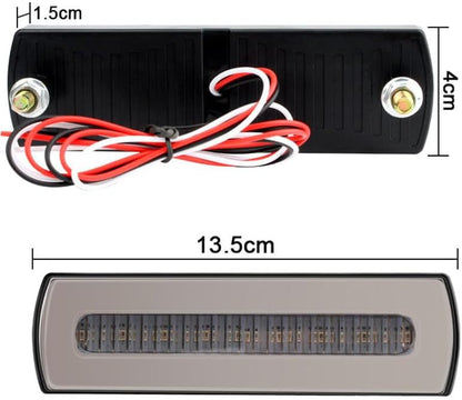 ya 10 9.16 zhengce Amber + Red LED Car Truck Light Bar Brake Flow Turn Signal Stop Tail Bar Se