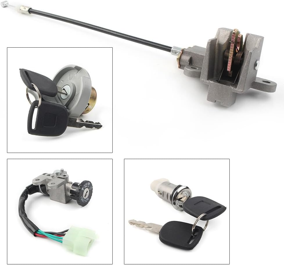 ya 4 8.14 Ignition Lock Switch Fuel Cap Tank Cover for Chinese Scooter GY6 49cc 50cc