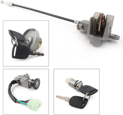 ya 4 8.14 Ignition Lock Switch Fuel Cap Tank Cover for Chinese Scooter GY6 49cc 50cc