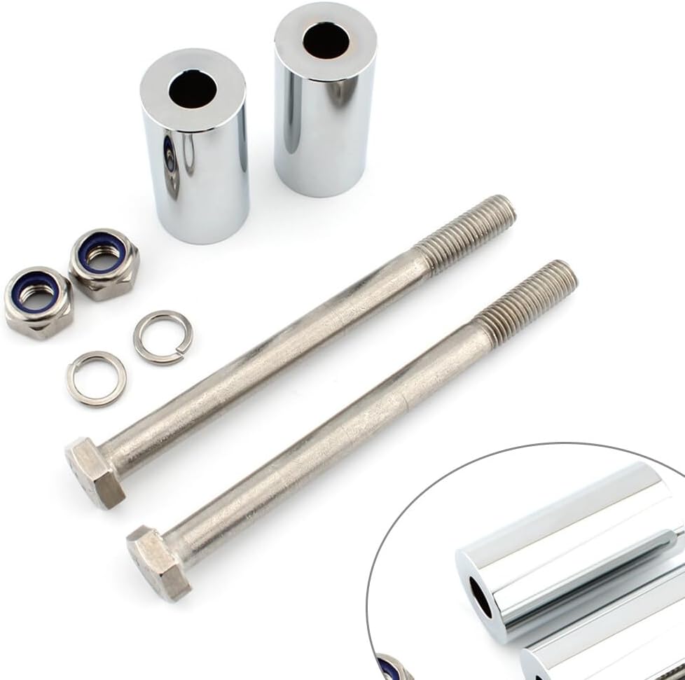 ya 4 8.8.2 2 Handlebar Riser Bracket Kit Chrome Fit for Kawasaki Vulcan 800/900/1500/1600/2000