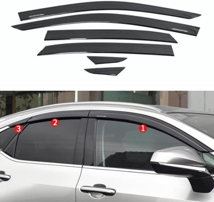 ya 6 8.14 for Lexus NX250 350H 450h 22-24 Window Visor Vent Shades Sun Rain Guard Black 6X