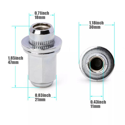ya 5 8.10 Two New Wheel Lug Stud Nuts 90942-01058 and 90942-02049 for Toyota for Sienna for Lexus SC300.