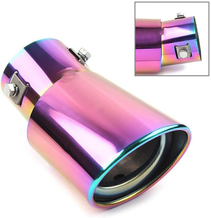 ya 6 8.14 Universal Stainless Steel Rear Pipe Tail Muffler Tip Round Accessories