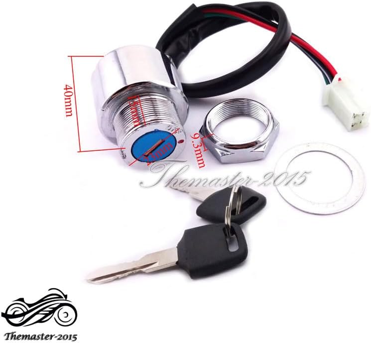 ya 8 8.24 baidi 4 Wire Ignition Key Switch For ATV Quad Go Kart Taotao Kazuma Roketa Dirt Bike