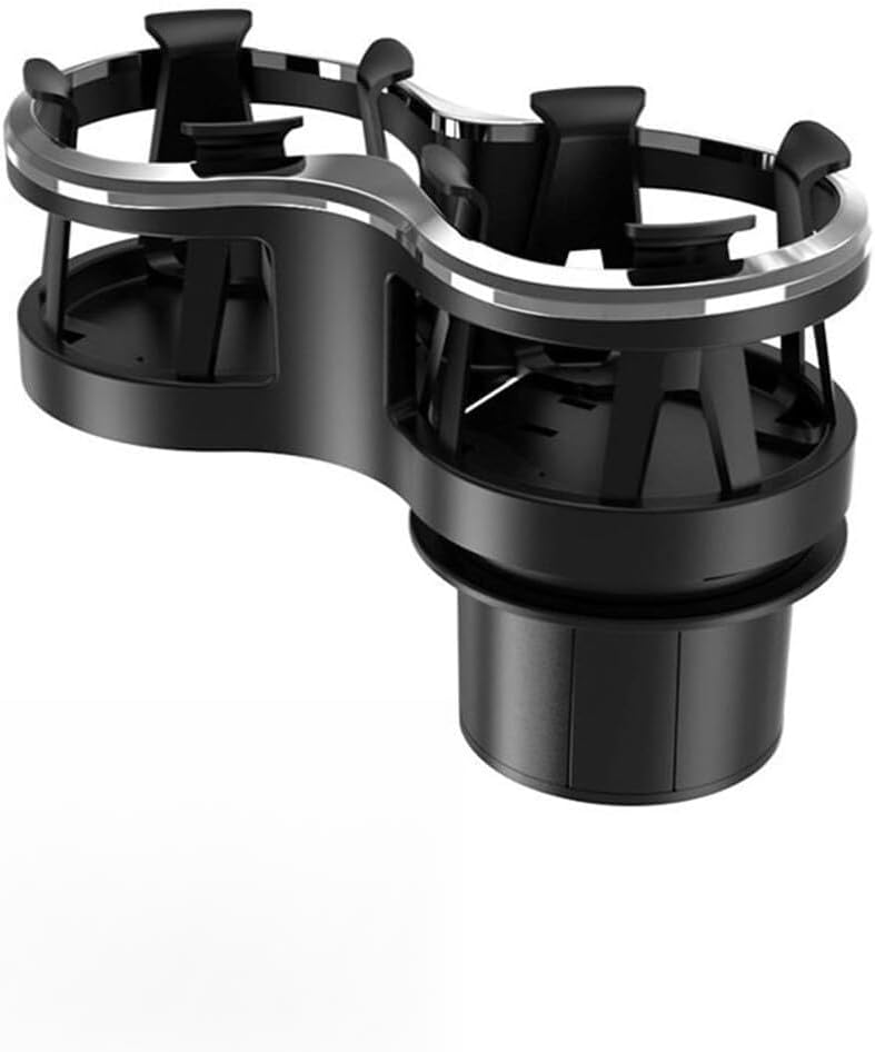 ya 6 8.14 Universal Car Double Glass Frame Drink Elastic Cup Holder Base Adjustment