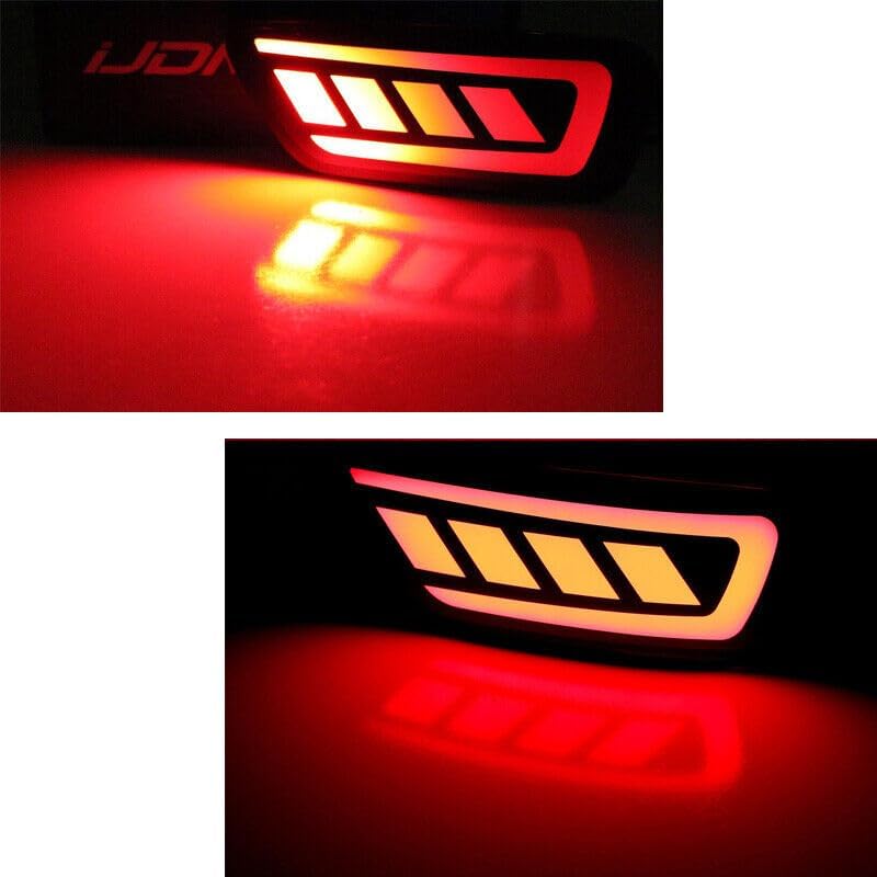 ya 2 8.24 baidi 2 pieces suitable for Jeep WK2 Grand Cherokee blackout smoke LED rear bumper reflector lights