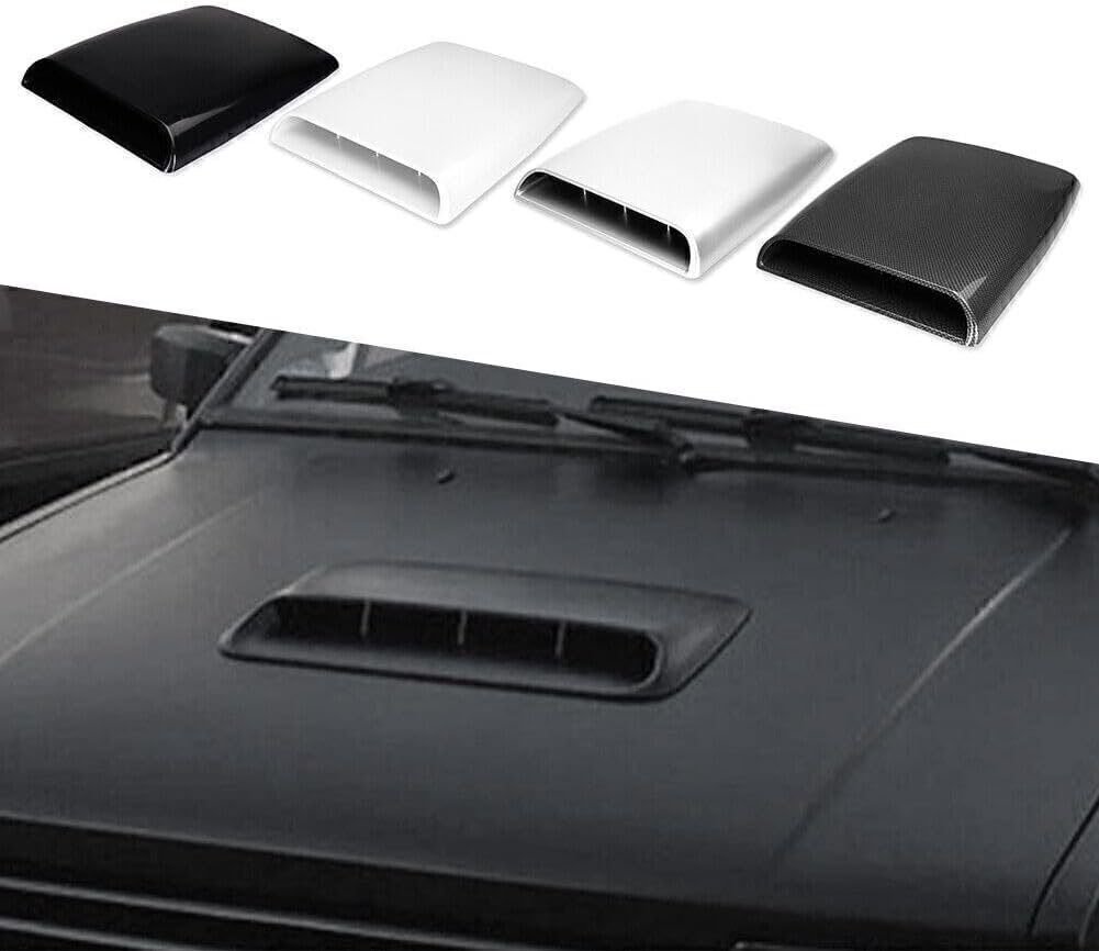 ya 4 8.14 Air Flow Intake Scoop Bonnet Vent Cover Hood Car SUV Decorative Universal Black