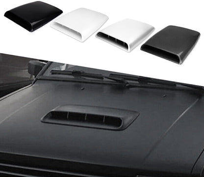 ya 4 8.14 Air Flow Intake Scoop Bonnet Vent Cover Hood Car SUV Decorative Universal Black