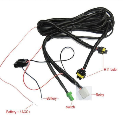 ya 10 9.16 zhengce 2pcs Front Fog Light + Wire Switch Transparent Set for Honda for Accord 200