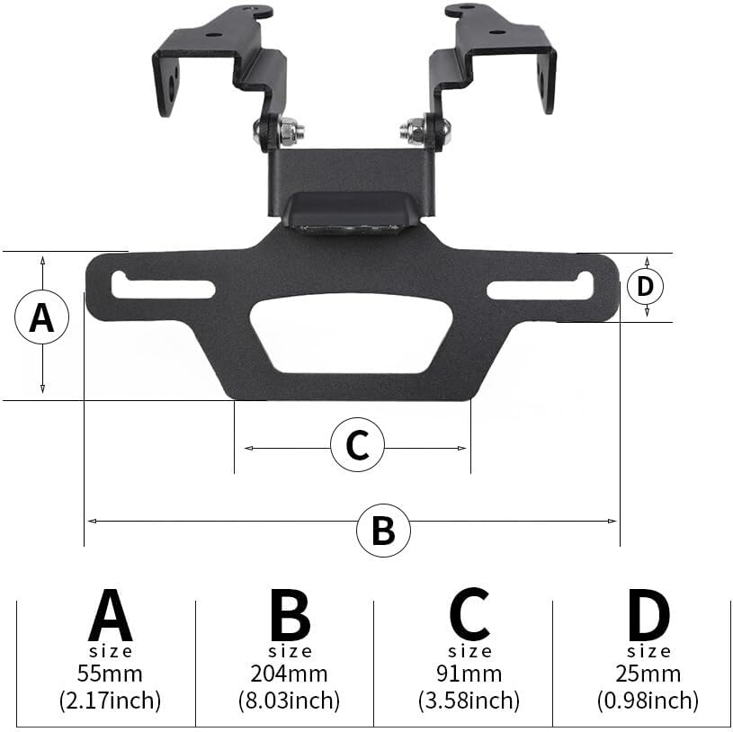 ya 13 9.15 baidi For 1290 Super Duke GT Foldable Tail Tidy Fender Eliminator License Plate Light