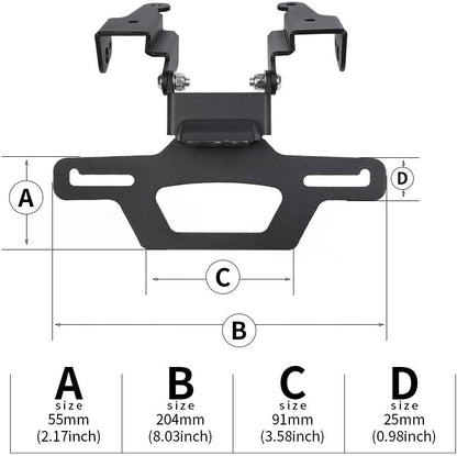 ya 13 9.15 baidi For 1290 Super Duke GT Foldable Tail Tidy Fender Eliminator License Plate Light