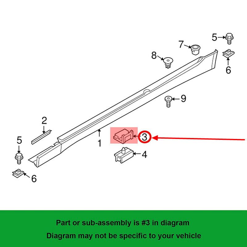 ya 6 8.14 20 Piece Rocker molding Lower Fixing Clip Suitable for BMW 51717066220 Base Skirt Cover Decoration
