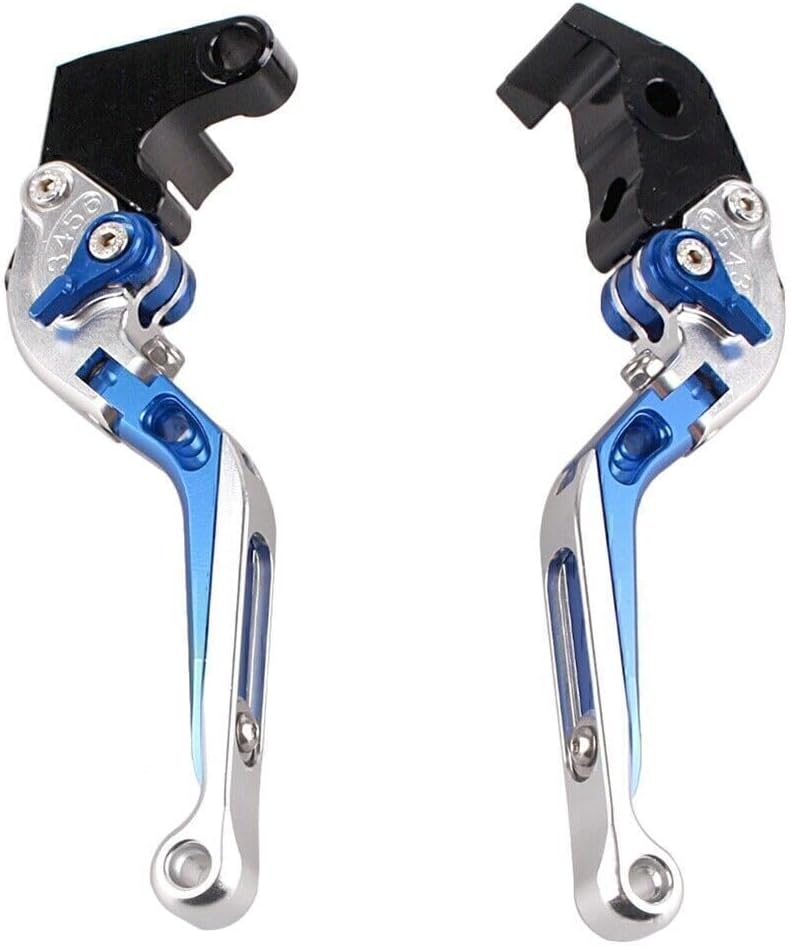 ya 5 8.10 Motorcycle Foldable Brake Clutch Levers Fit for Yamaha YZF R1 2004-2016 Silver/Blue