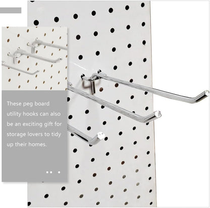 ya 26 10.21 baidi 20 Pcs Hook Nail Board J Hooks for Peg Boards Pegboard Hanging Tools