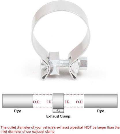 ya 4 8.24 baidi 2 Pack 2.25 Inch 2.25 Inch Stainless Steel T304 Narrow Band Clip Buckle Type