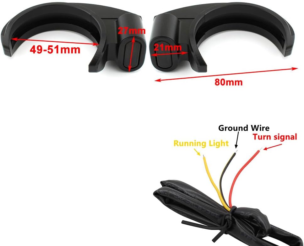 ya 11 9.14 zhengce LED Front Turn Signal Light fits For Harley 49-51mm Front Fork Shock Absorb