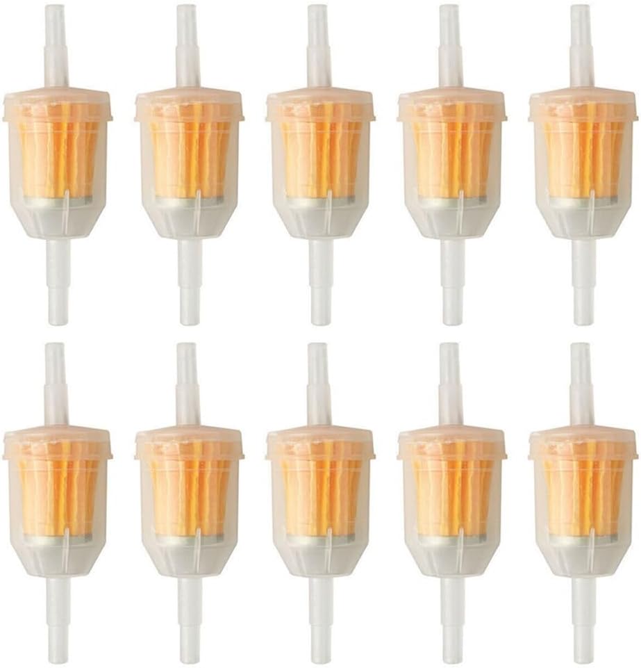 ya 26 10.21 baidi 10Pcs 1/4 6mm/8mm Inline Fuel Filter for Small Engine Lawn Garden Mower