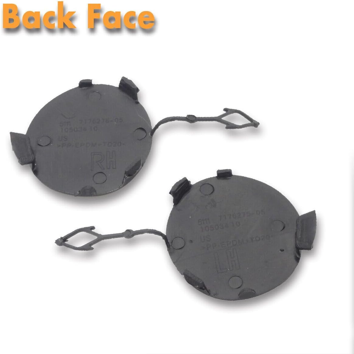 ya 5 8.24 baidi 1Pair Front Bumper Tow Towing Hook Eye Cover Cap Fit for BMW X6 E71 2008-2011
