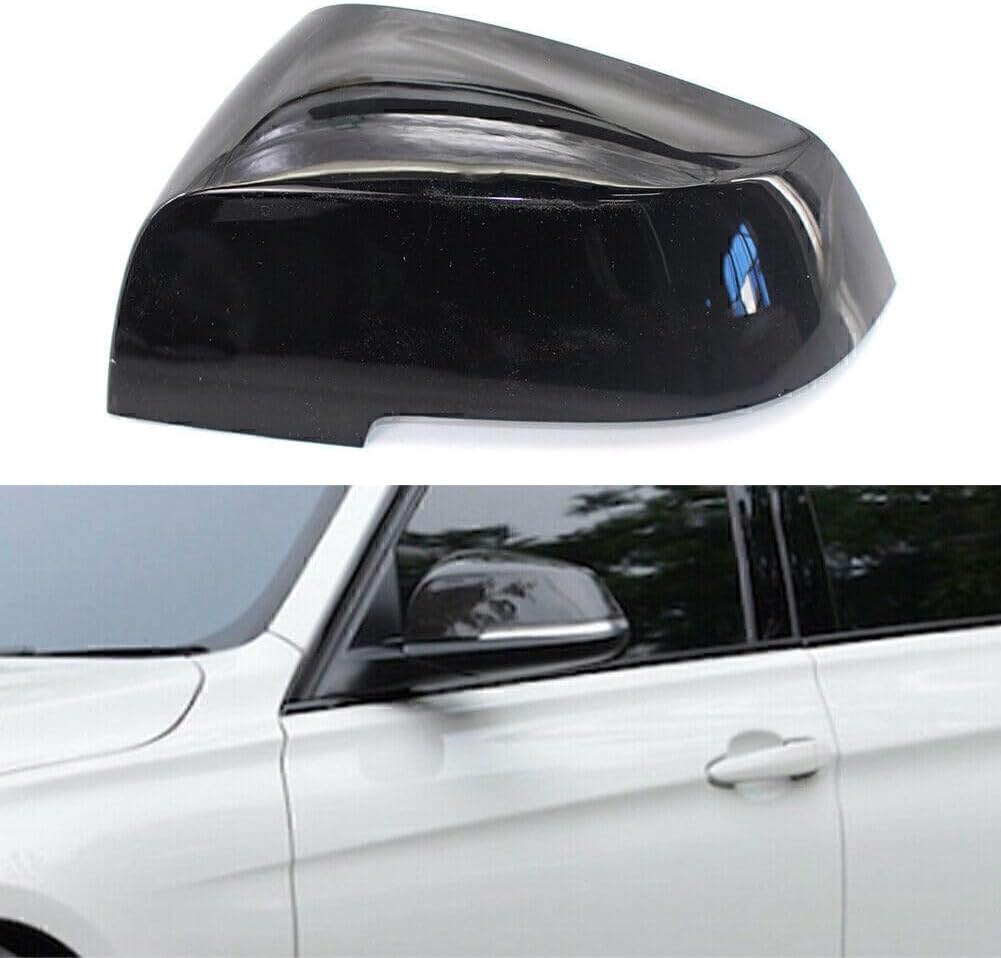 ya 11 9.14 baidiLeft Mirror Cover Cap for BMW F20 F21 F22 F30 F31 F32 F33 F36 E84 Gloss Black
