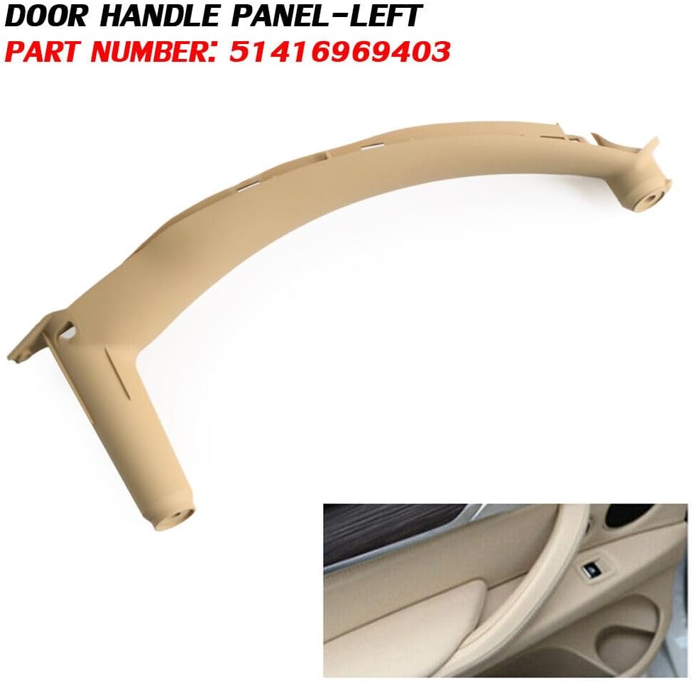 ya 2 8.15 Car Left Inner Door Panel Handle/Pull Edge Cover for E70 X5 SAV E70 Beige 