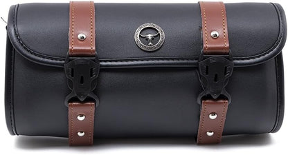 ya 11 9.14 baidiNew Motorcycle PU Leather Handlebar Front Fork Tool Bag Storage Pouch Basket