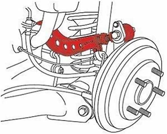 ya 9 10.24 2 Pack Rear Adjustable Upper Cam Kit for 2006-2015 for Honda for Civic Lx Ex Dx Si Gold -
