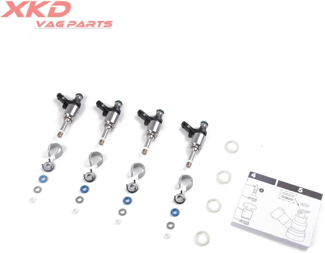 ya 10 9.16 baidi 4 * Fuel Injector and Repair Kit EA888 2.0T Fits for Golf for JETTA CC for Audi A3 A4 A6 TT-