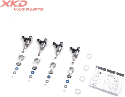 ya 10 9.16 baidi 4 * Fuel Injector and Repair Kit EA888 2.0T Fits for Golf for JETTA CC for Audi A3 A4 A6 TT-