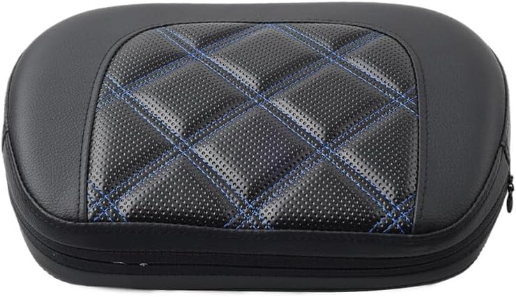 ya 6 8.14 Stitching Blue Passenger Sissy Bar Backrest Pad Bracket for Harley Street Glide