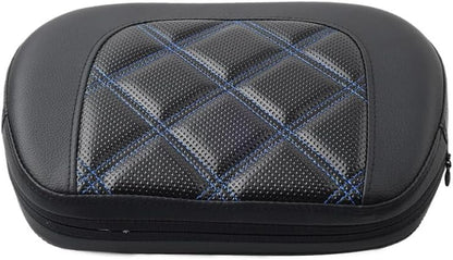 ya 6 8.14 Stitching Blue Passenger Sissy Bar Backrest Pad Bracket for Harley Street Glide
