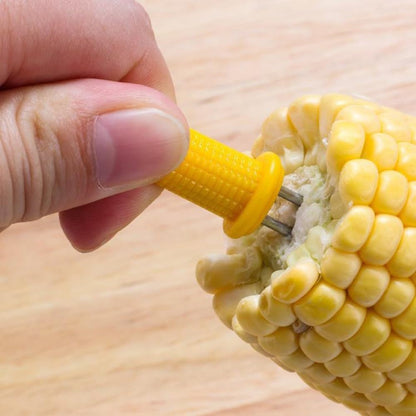 ya 14 9.20 baidi Corn On The Cobs Holders Safe Skewers Needle Prongs Barbecue Parties BBQ-1