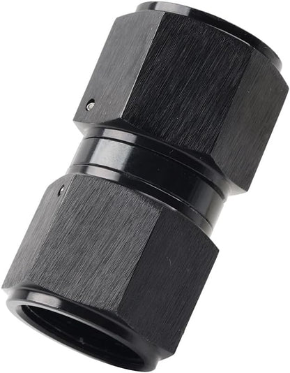 ya 10 9.16 baidi 10AN Female to Female Straight Swivel Coupler Union Fitting Adapter Black