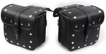 ya 11 9.14 baidi2x Motorcycle Leather Side Saddle Bags Panniers Pouch Luggage Storage Tool Bag