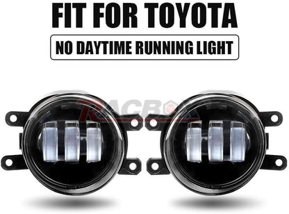 ya 9 10.24 Pair Car LED Fog Lights Bumper Driving Lamps for Toyota for COROLLA Camry RAV4 for Lexus