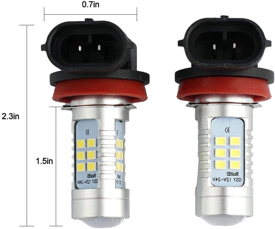 ya 4 8.8 H9 fog light bulb high power LED lamp parts replacement 2000LM 2835 COB