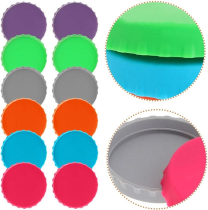ya 14 9.20 baidi 18 Pcs Beer Bottle Cap Bevera Can Lid Covers Soda Lids Re ble Sealing Caps-1
