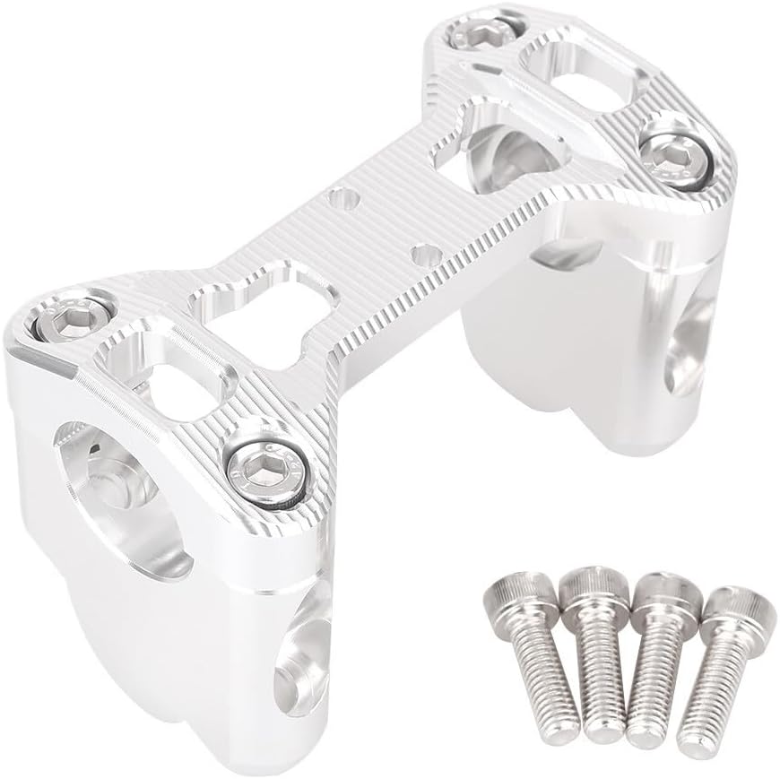 ya 4 8.8.2 Handle Bar Riser Clamp Mount CNC Aluminum Silver Fit for BMW R1200GS 2013 2014 motor