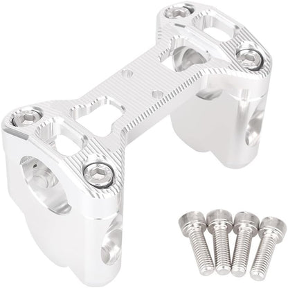 ya 4 8.8.2 Handle Bar Riser Clamp Mount CNC Aluminum Silver Fit for BMW R1200GS 2013 2014 motor