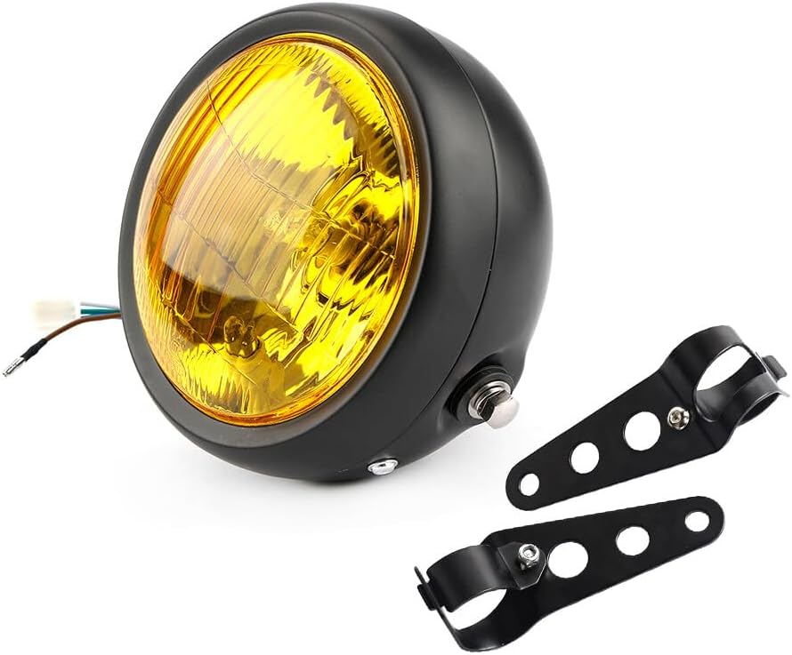 ya 4 8.14 6.5Zoll Motorrad Scheinwerfer LED Hi/Lo Projektor Beam+Mount f¨¹r for Honda Harley