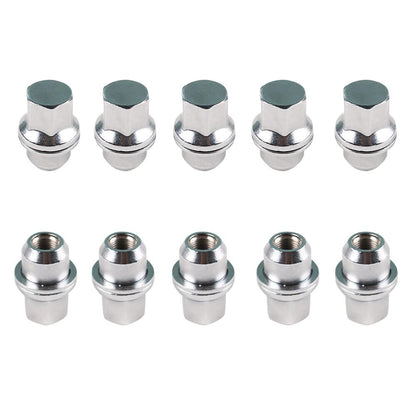 ya 5 8.10 10x Wheel Lug Nut Set 16mmX1.5 Fit for Land Rover for Range for Rover Discovery for Defender