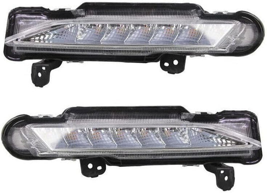 ya 2 8.15 A pair of front DRL daytime running lights and fog lights suitable for Toyota Yaris 2017-2019