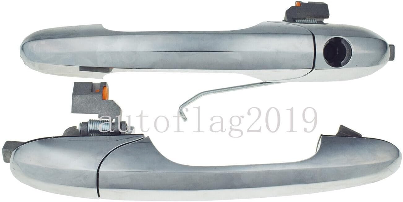 ya 2 8.15 for Fiat 500 2012-2019 2 Pieces Exterior Door Handles Chrome Front Left and Right 