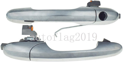 ya 2 8.15 for Fiat 500 2012-2019 2 Pieces Exterior Door Handles Chrome Front Left and Right 