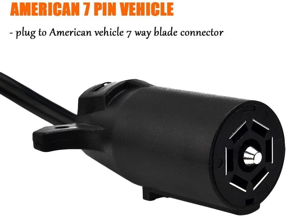 ya 5 8.24 baidi Vehicle 7 Way Plug to European 13-Pin Round Connector Trailer-Light Converter