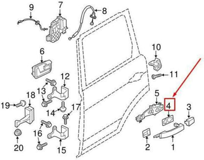 ya 5 8.10 Exterior Door Handle Cap Gasket for Land Rover LR2 LR3 LR4 for Range Rover Sport