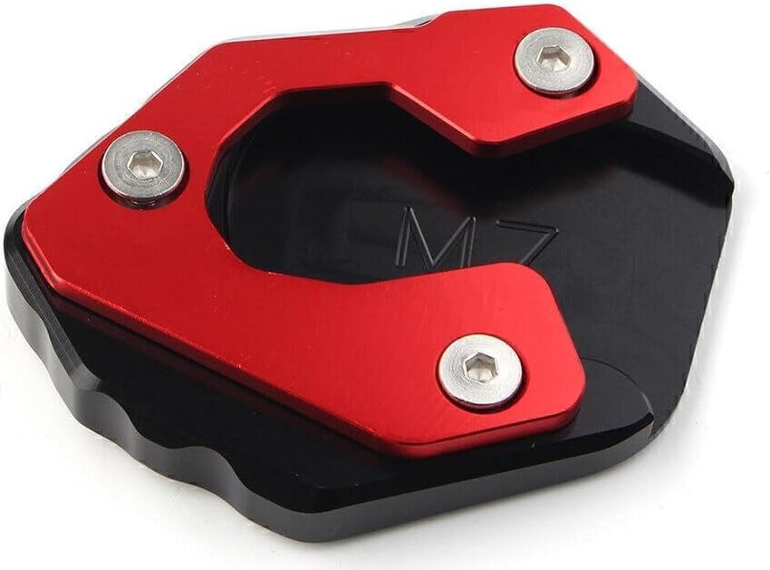 ya 5 8.24 baidi Morocycle Kickstand Side Stand Extension Plate Pad for Yamaha MT-07 FZ-07 Red