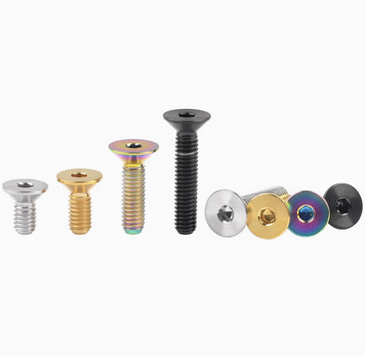 ya 16 10.20 baidi Titanium Bolt M4 M5 M6 Flat Head/Countersunk Socket Cap Screw Bicycle Motorcycle-1