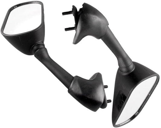 ya 2 8.15 Black ABS Pair Motorbike Rear Wing Rearview Mirror Fit for Yamaha YZF R6 2001 2002